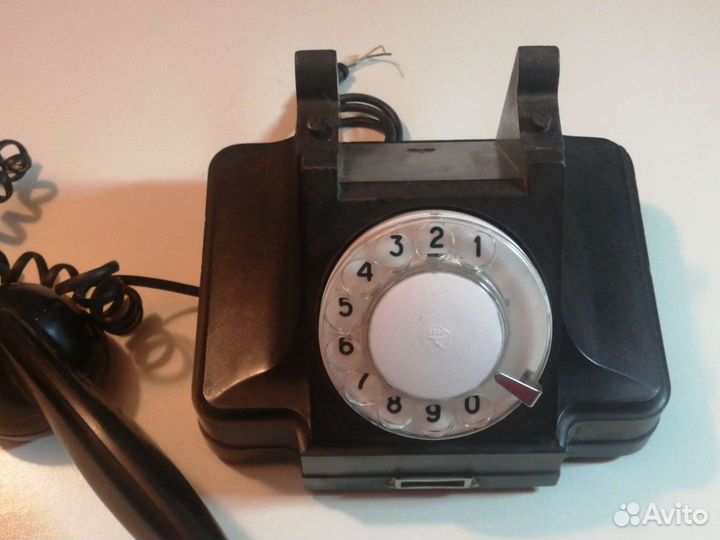 Телефон дисковый СССР, корболит 1960г