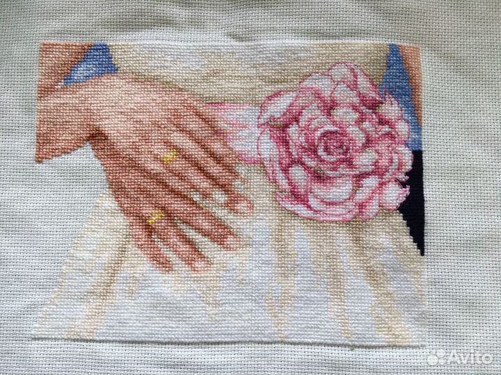 Вышивка без рамки Свадьба