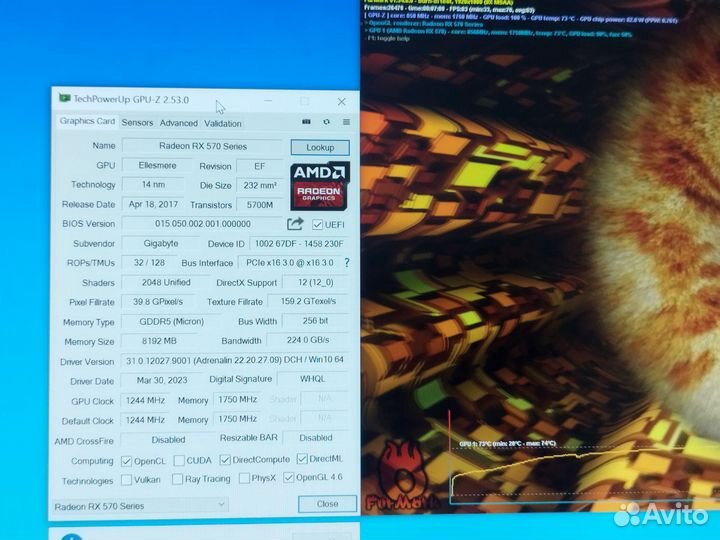 Gigabyte Rx 570 gaming 8gb