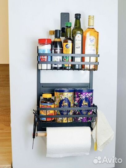 Полка магнитная на холодильник органайзер