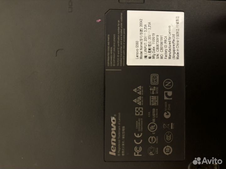 Ноутбук lenovo G560