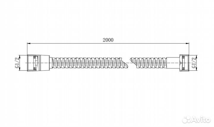 Шланг для душа 200 см aquatek AQ2102CR