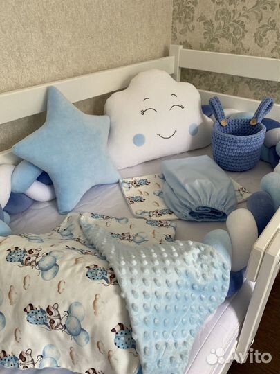 Подушка облако, звезда, именная