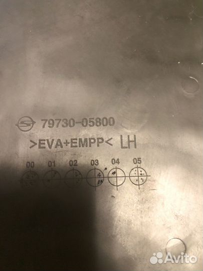 Ssangyong Musso брызговик левый задний