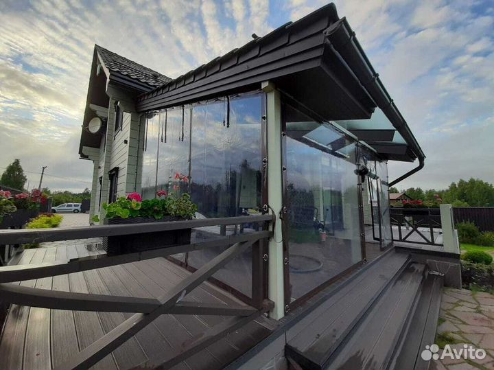 Гибкие и мягкие окна для беседок