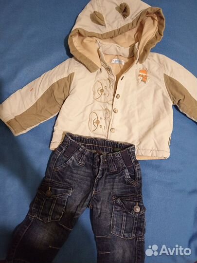 2 куртки, джинсы и комбез