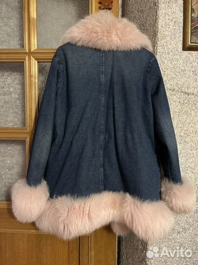 Джинсовая куртка с мехом женская