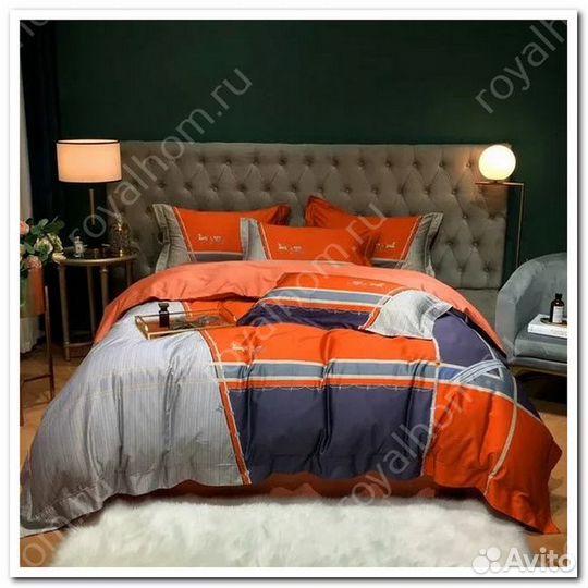 Постельное белье с символом hermes