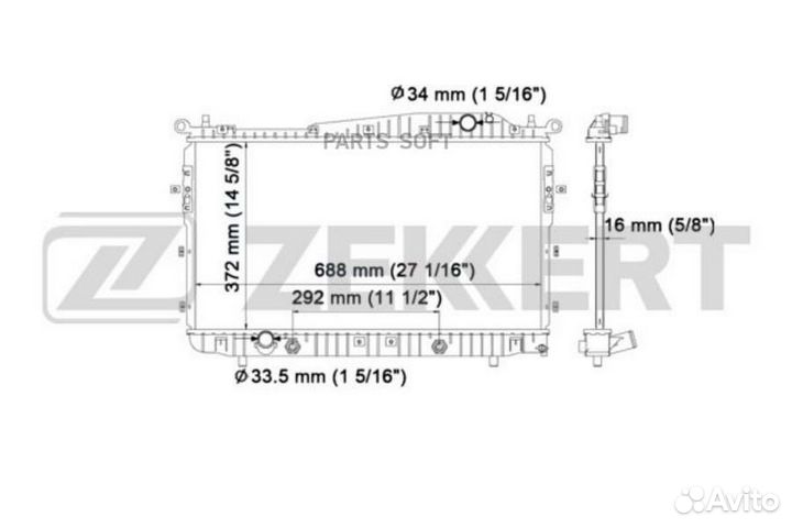 Радиатор охлаждения Шевроле Эпика (KL1 ) 05