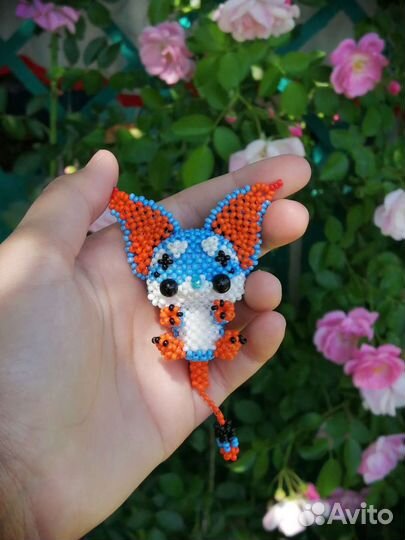 Амигуруми ушастик из бисера