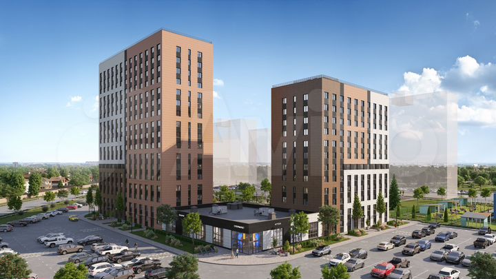 2-к. квартира, 45,6 м², 3/17 эт.