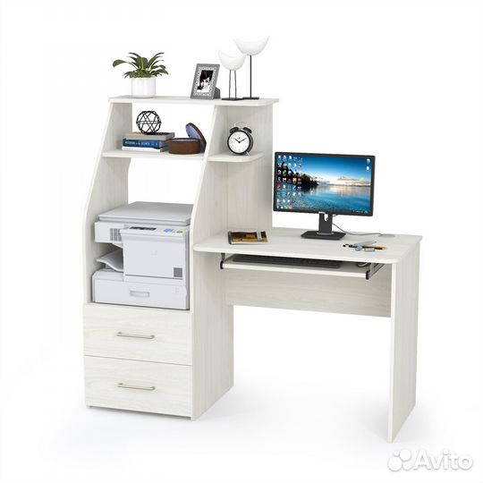 Стол компьютерный Комфорт 12.68 цвет ясень анкор с