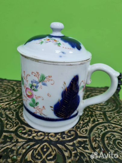 Огромная кружка.Фарфор Кузнецов. 19 век