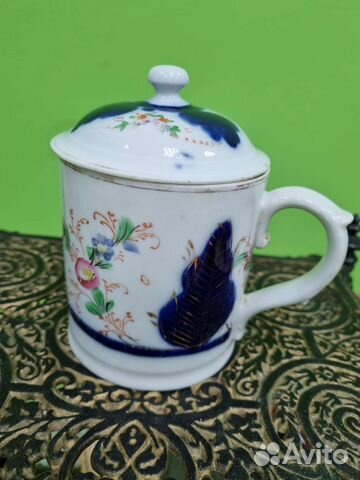 Огромная кружка.Фарфор Кузнецов. 19 век