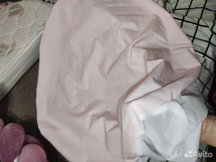 Непромокаемый наматрасник круглый и простынь