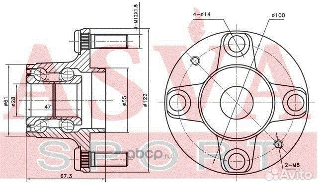 Ступица колеса зад правлев