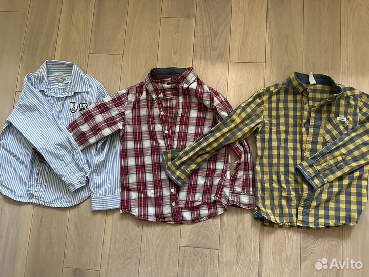 3 рубашки 110, 116, 122 см