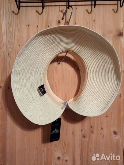 Шляпа пляжная козырек с широкими полями/ соломка