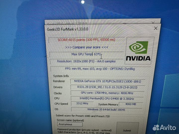Asus GeForce gtx 1070 Dual 8gb