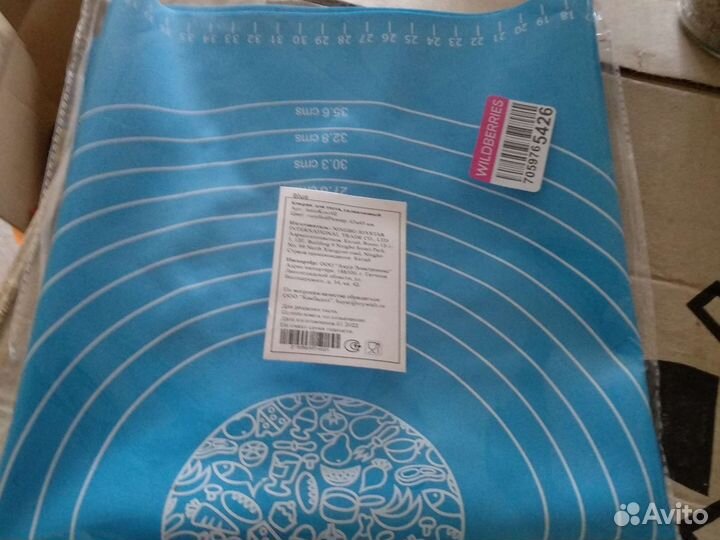 Коврик для теста силиконовый большой