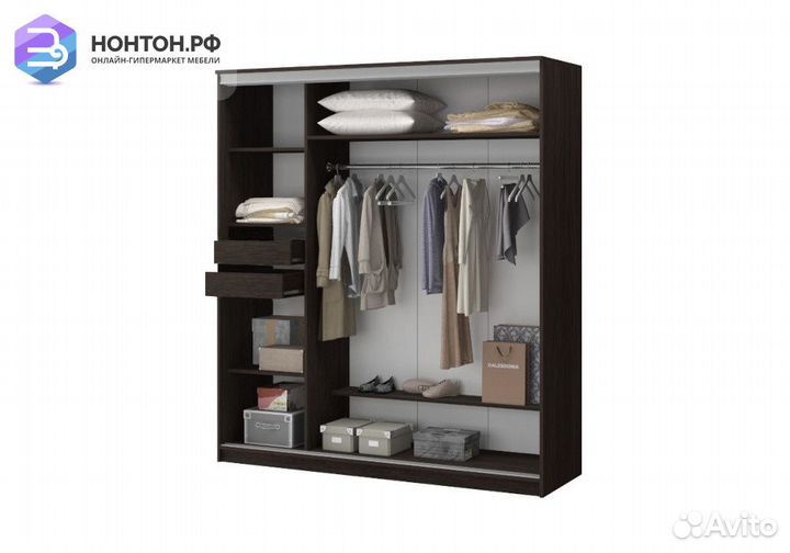 Шкаф-купе Альянс венге / дуб белфорт