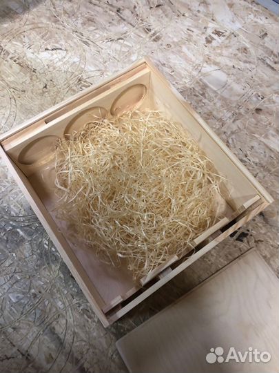 Короб ящик пенал (дерево) подарочный на 3 бутылки