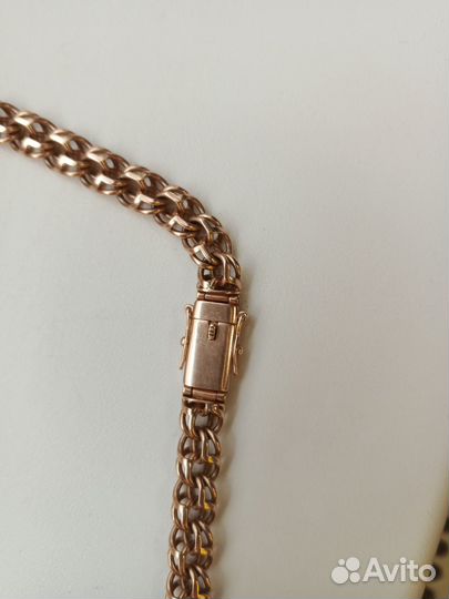 Цепочка золотая мужская 585 и крест (новый)