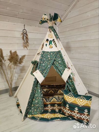 Вигвам с птичкой