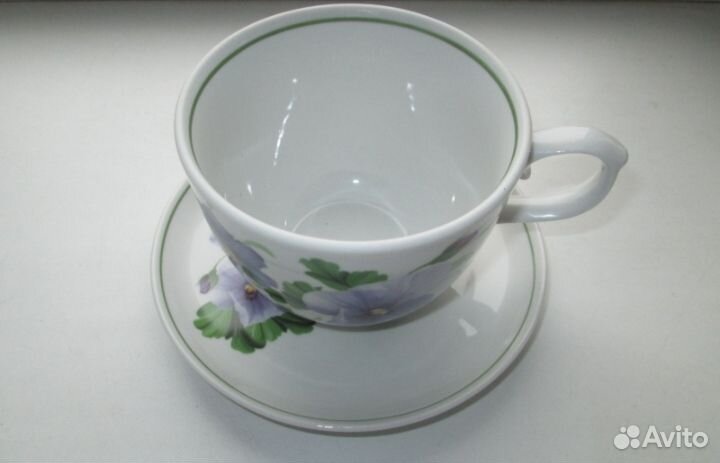 Фарфор. большая чайная пара. добрушинский фз,ссср