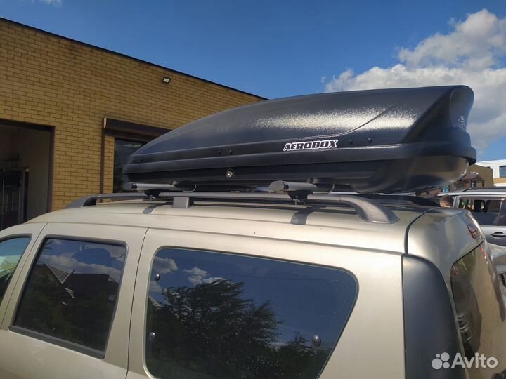 Бокс Aerobox 470л двусторонний Лада Ларгус черный