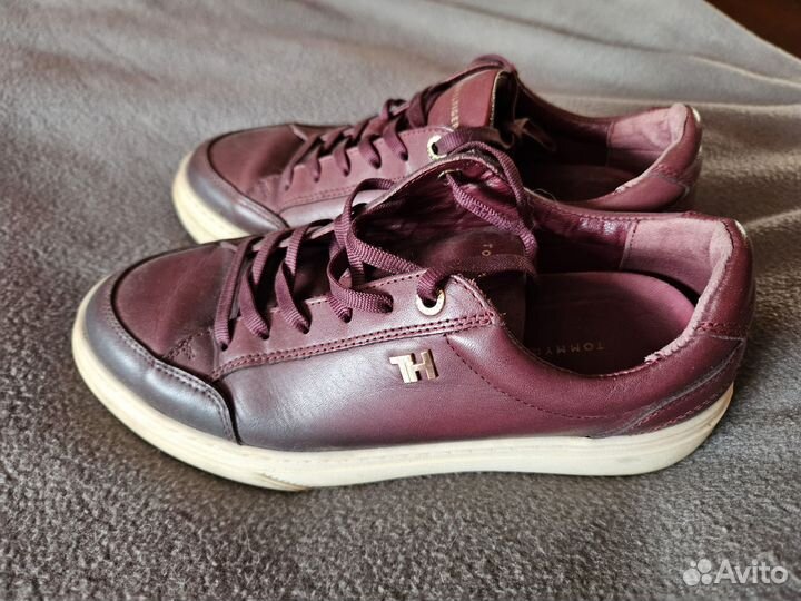 Кожаные кеды tommy hilfiger