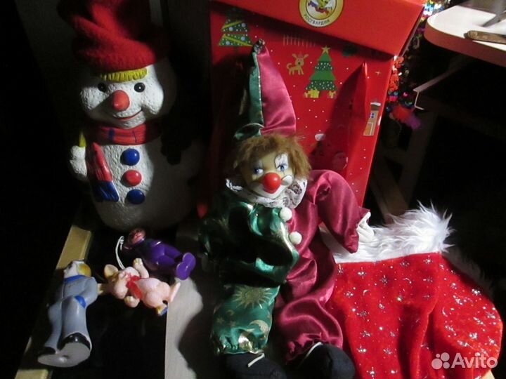 Игрушки СССР, клоун, снеговик