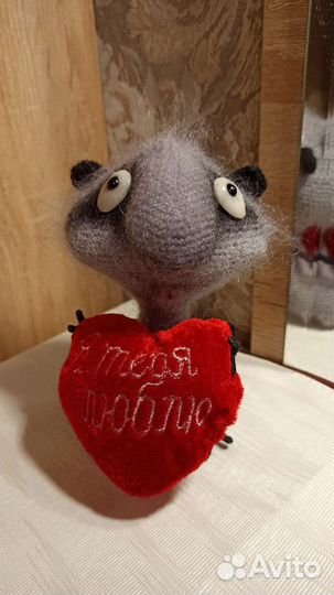 Интерьерная игрушка ручной работы, енот Федот