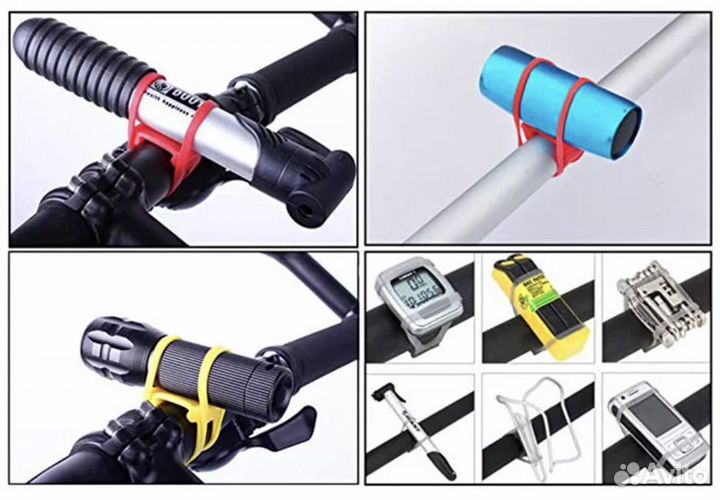 Универсальное силиконовое крепление для фонаря