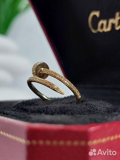 Золотой браслет,кольцо,серьги (Комплект) Cartier
