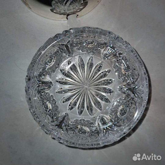 Хрустальная салатница, сахарница, ваза, ладья