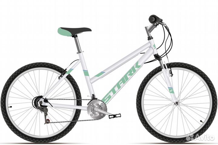 Велосипед stark Luna 26.1 V (2020)белый салатовый
