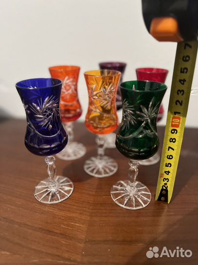 Фужеры цветной хрусталь