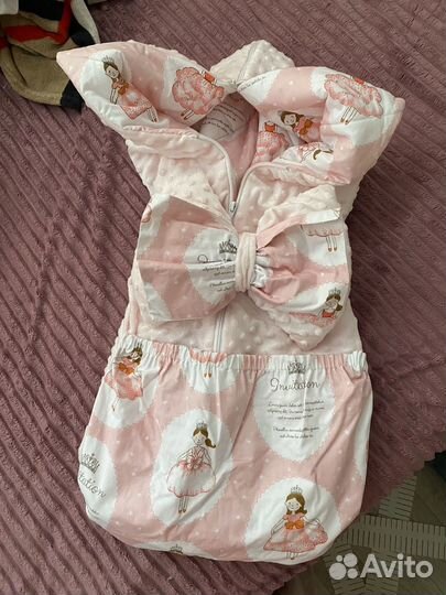 Конверт на выписку девочки зимний