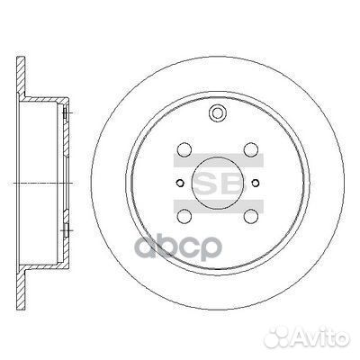 Диск тормозной задний Серия:HI-Q Диаметр:268мм