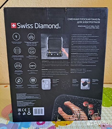 Сменная панель для электрогриля Swiss Diamond