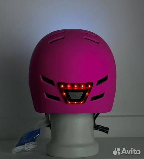 Шлем LED Розовый для райдер на сим