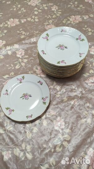Тарелки Thun Мейсенский цветок Чехословакия