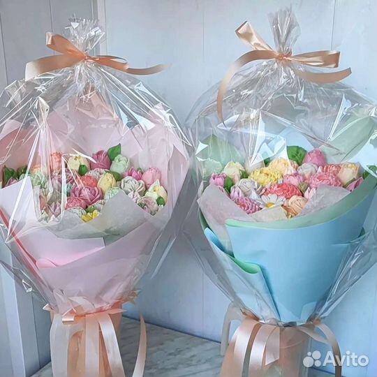 Зефирные букеты, пряники, зефир, безе