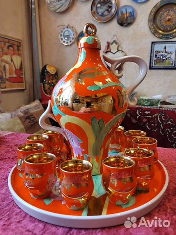 Ликёрный набор Золотой олень 1986 г. Дулёво