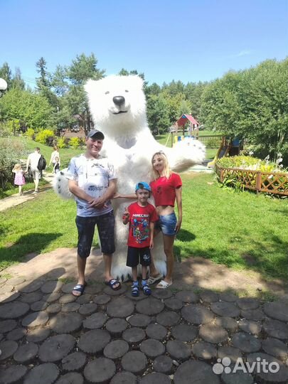 Ростовая кукла Белый медведь аниматоры Ижевск