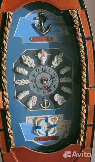 Ключница настенная с часами