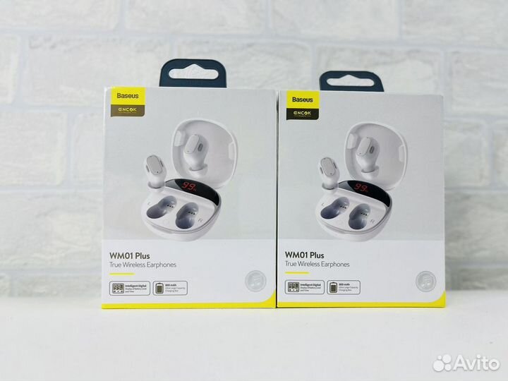 Беспроводные наушники Baseus WM01 plus (белые)