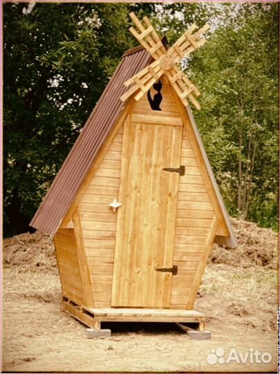 Дачный туалет деревянный омн 116