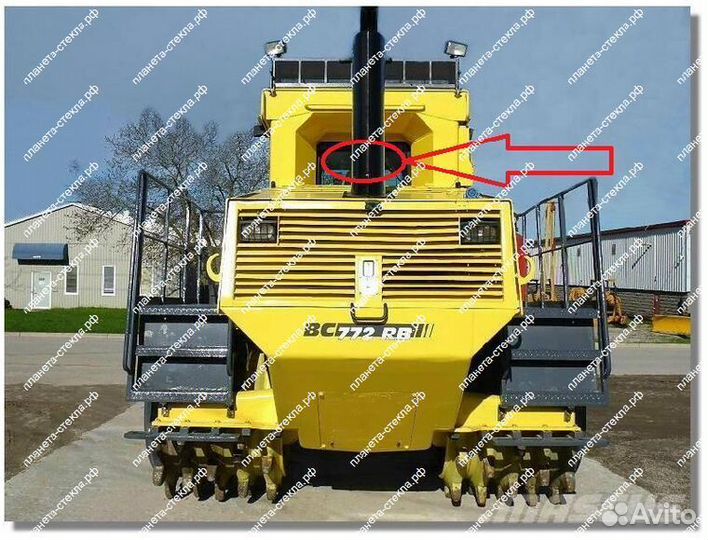 Стекло для мусорного уплотнителя Bomag DC 722 RB с